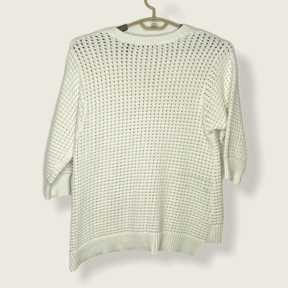 EUC | Preswick & Moore | Knitted Sweater | Ivory | 1X - Picture 5 of 8